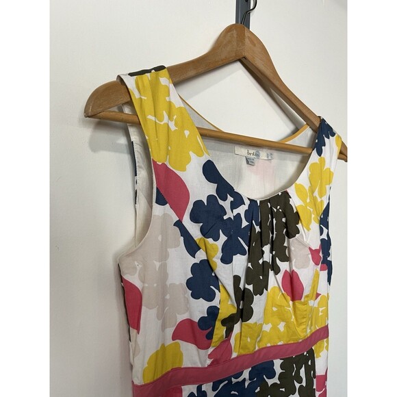 Boden White Floral Print Sleeveless Shift Dress Size 2 Petite - Picture 3 of 8
